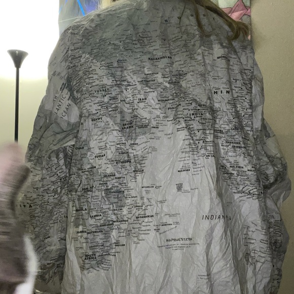 vintage map jacket